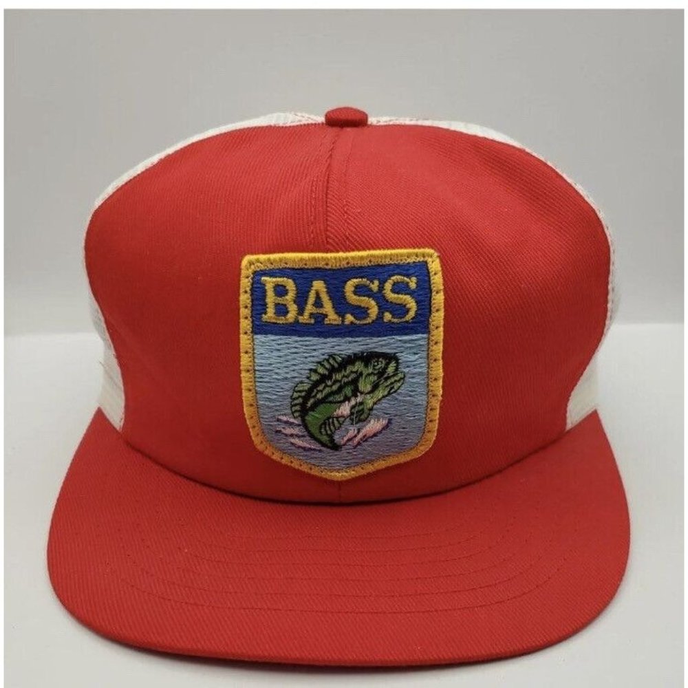 Vintage Swingster Bass Fishing Patch Mesh Snapback Trucker Hat Made In USA